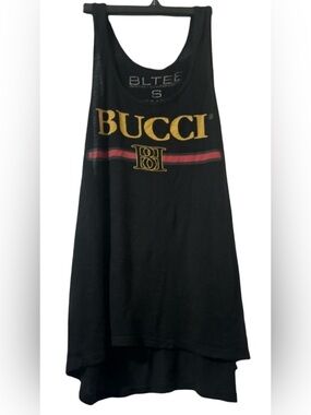 Brian Lichtenberg BUCCI Graphic Tank Top Men’s Medium Black Sleeveless Top